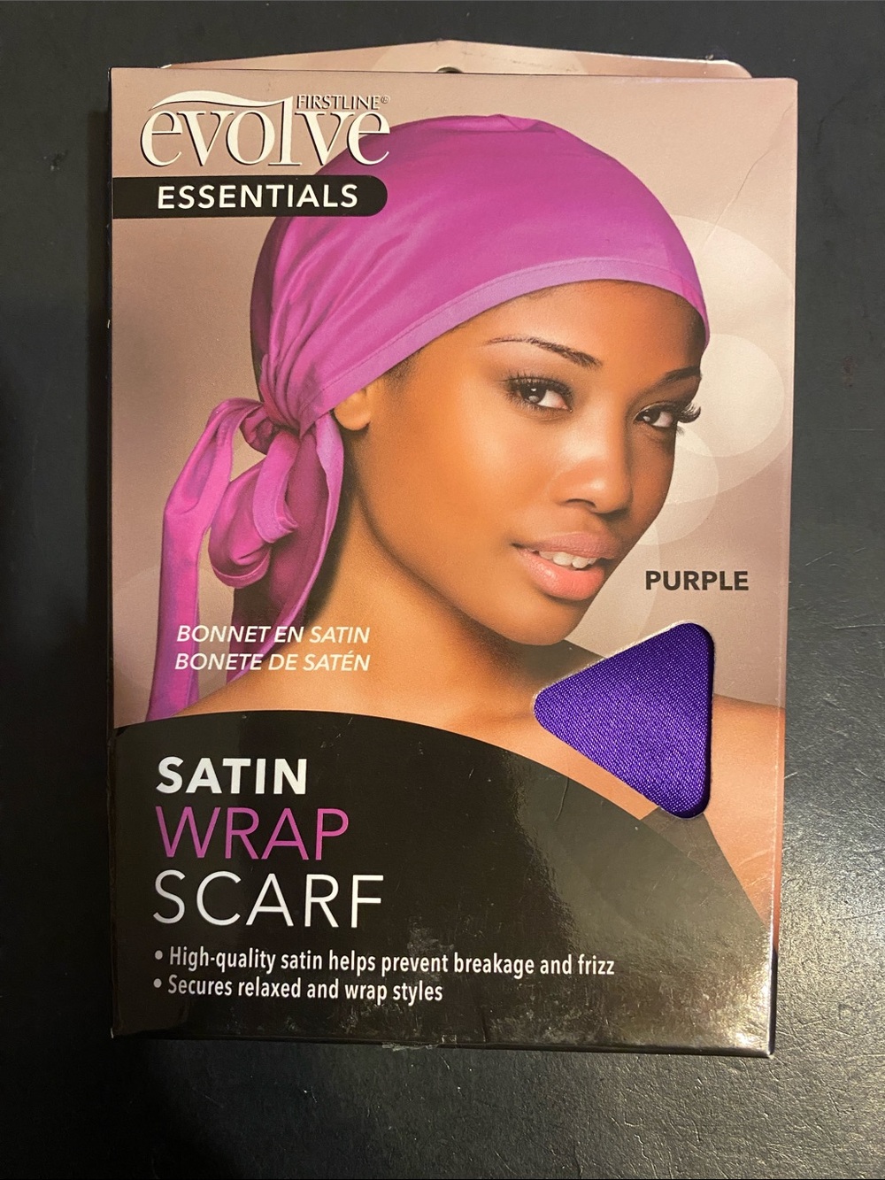 REVOLVE Purple Satin Wrap Scarf Headwrap